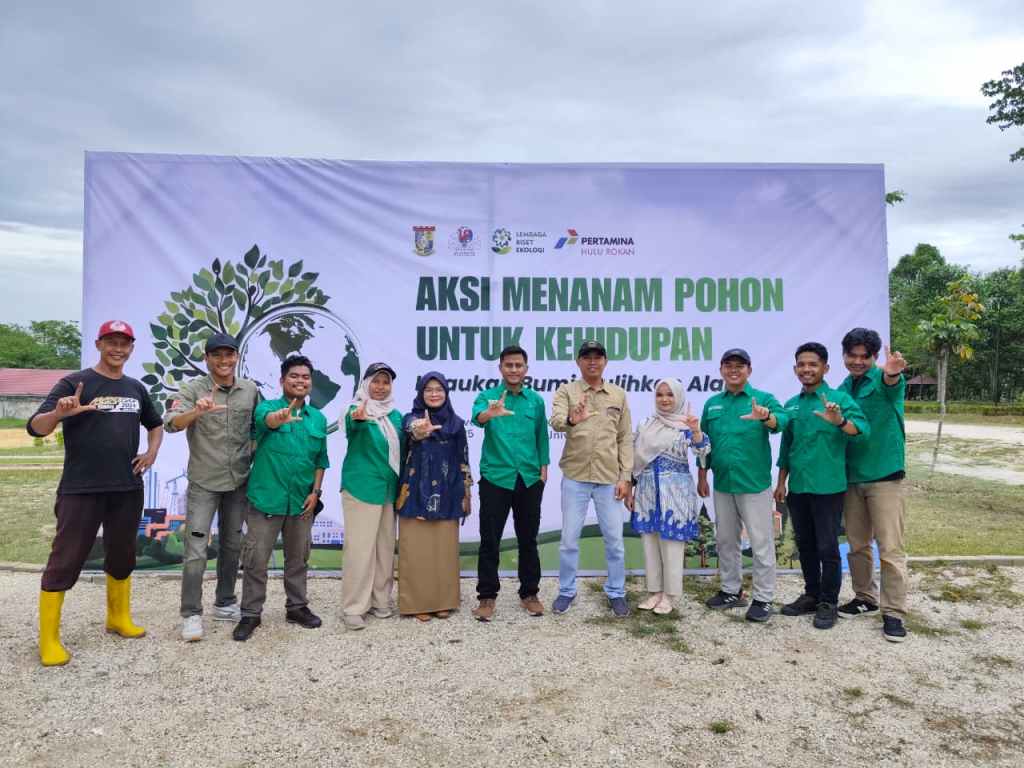 Hari Pohon Se-Dunia Yayasan Lembaga Riset Ekologi, berkolaborasi dengan PT Pertamina Hulu Rokan dan Universitas Pahlawan Tuanku Tambusai